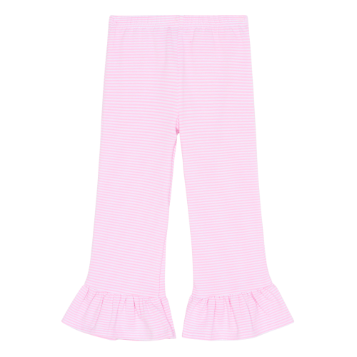 Girl's Micro-Striped Ruffle Pants